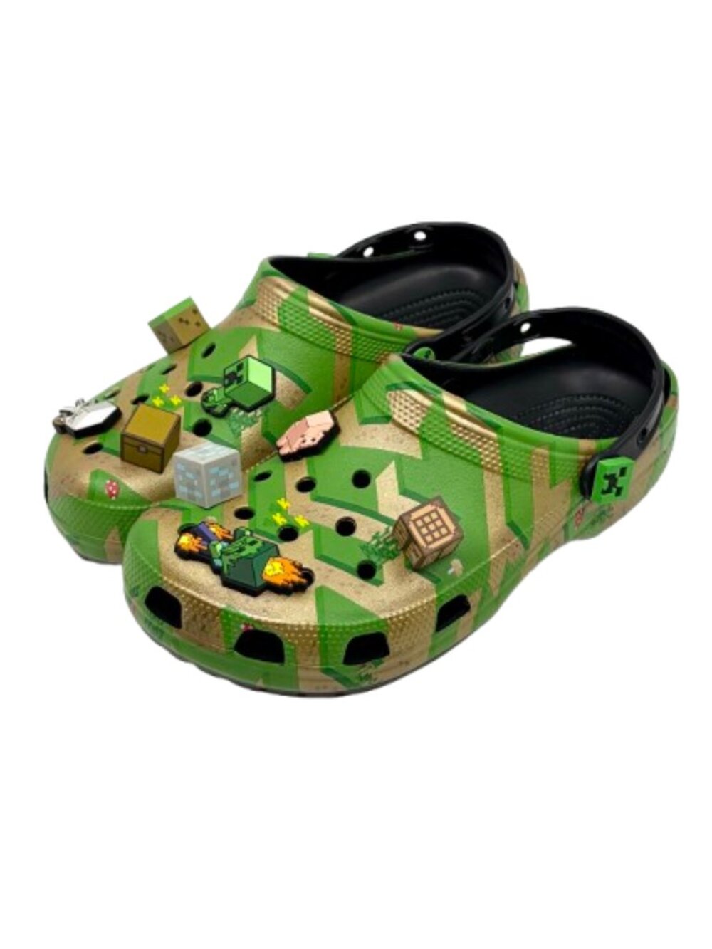CROCS~Minecraft Classic Clogs w/Special Jibbitz NWOT Men's 10 / Women's 12